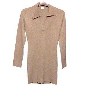 NWT Abercrombie Fitch Soft Sweater Dress. Tall XXS Size. Heathered Gray.